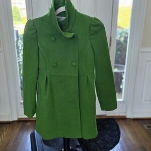 Old Navy Green Double-Breasted Pea Coat. Vintage. Xs